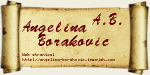Angelina Boraković vizit kartica